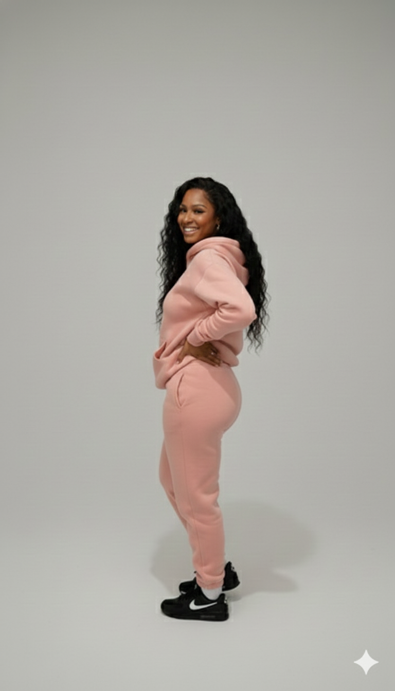 Plush Heavy Weight Hoodie Set (Chocolate)