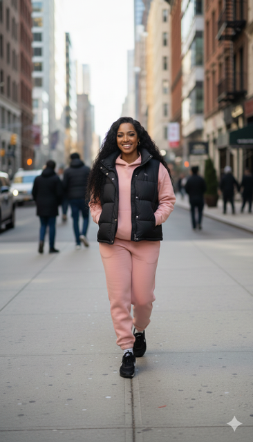 Plush Heavy Weight Hoodie Set (Pink)